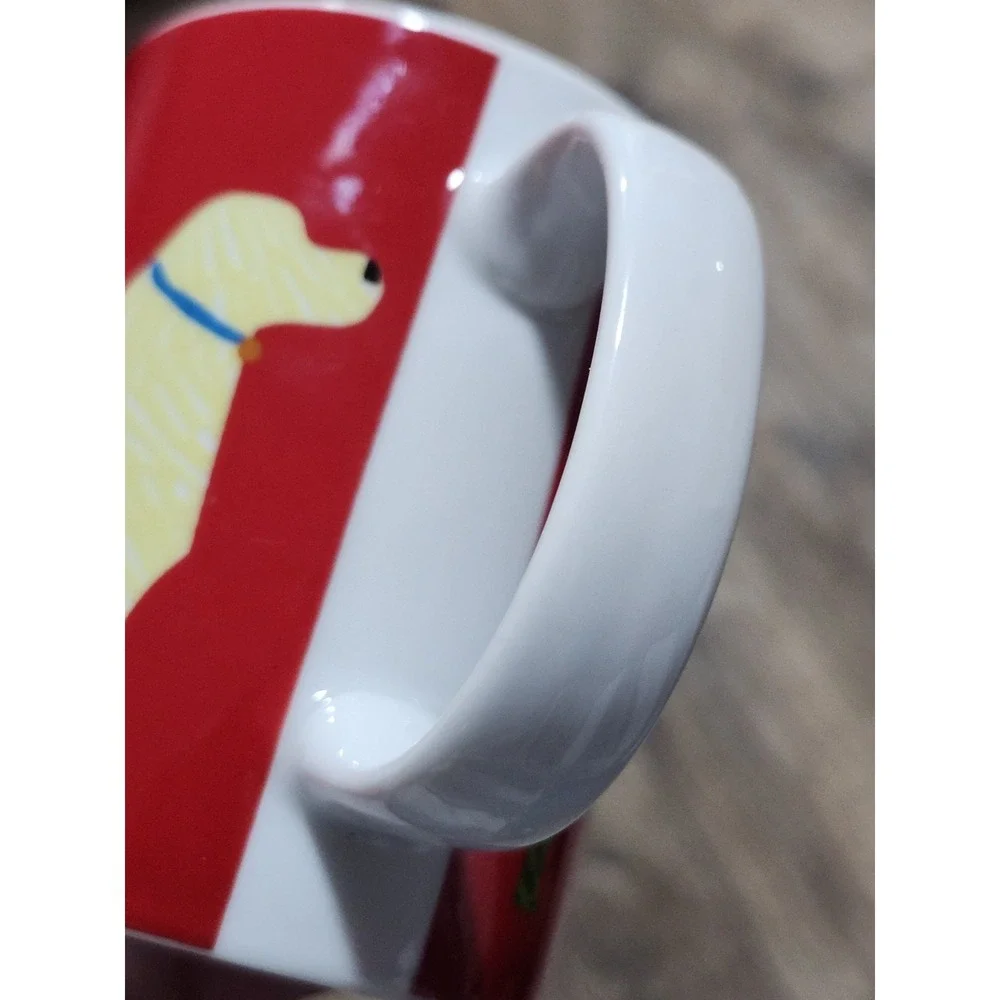 Vintage West Elm Dog Cat Lover Rescue Mug ASPCA Coffee Cup Art Poodle Lab 12 oz